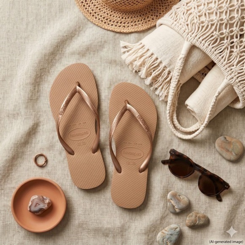 SLIM0058 | W's 9/10 | Havaianas SLIM SOLID flip flops / sandals - Picture 2 of 8